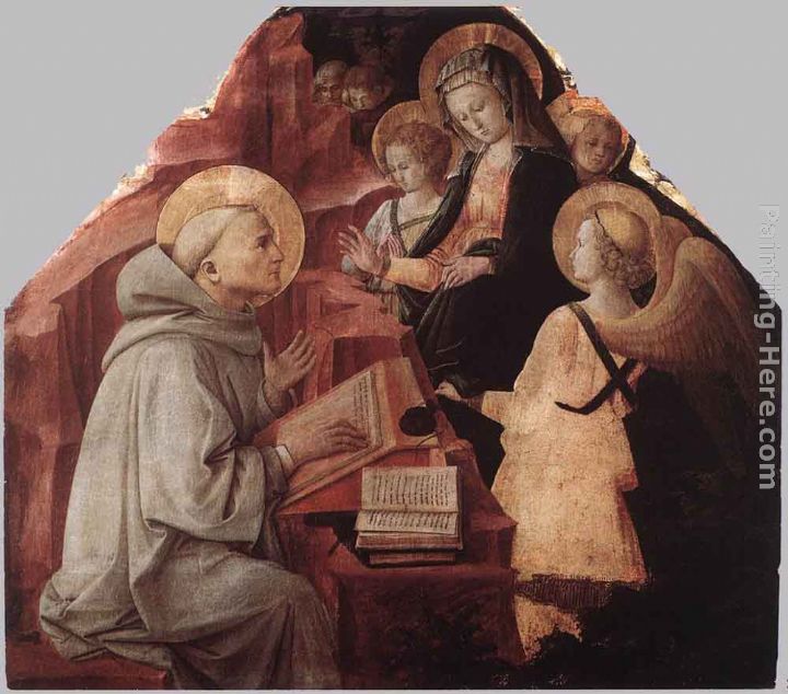 The Virgin Appears to St Bernard painting - Fra Filippo Lippi The Virgin Appears to St Bernard art painting